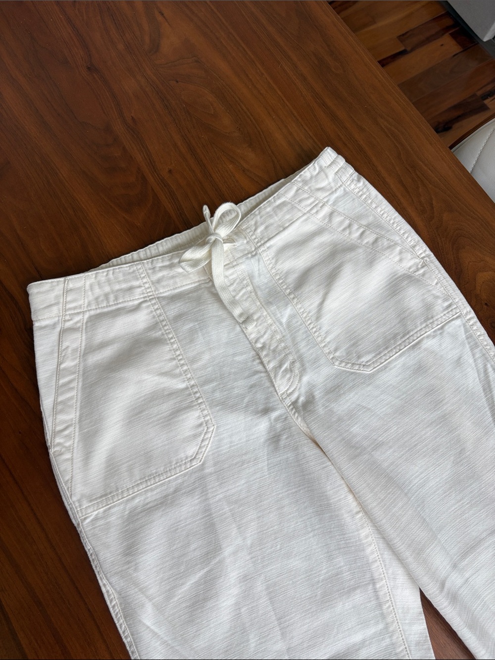 J. Crew Tie-waist camp pant in Cream Size Medium - Picture 5 of 7